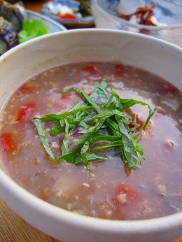 トマトと小豆のスープ