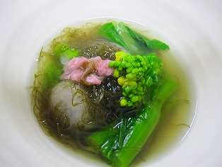 菜花と桜のスープ2