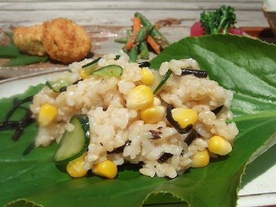 ともろこしときゅうりご飯