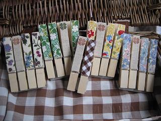 *花柄*ウッドピンチ