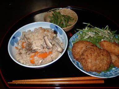 コロッケ定食