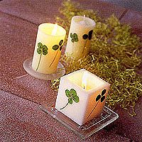 四つ葉　クローバー　キャンドル