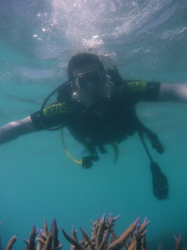 ローランドさん水中へ