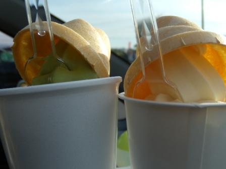 抹茶ソフト&バニラソフト