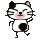 踊る白黒猫
