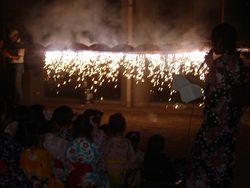 夕涼み会花火