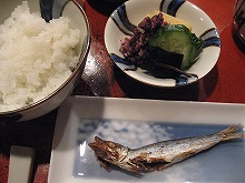なかひがし名物・ご飯&めざし