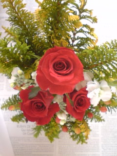 生協のフラワーアレンジメント12月分アップ