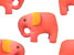x2 Pink Elephants 67x50 pixels