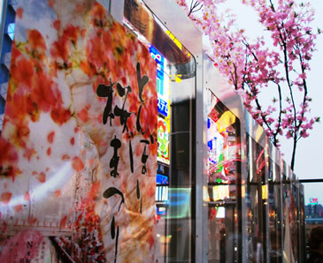 Tonbori cherry-blossom festival in Nanba, Osaka