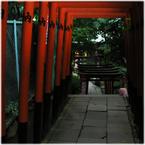 Hanazono-Inari shrine in Ueno park, Tokyo