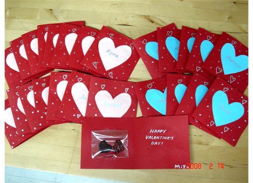 valentine cards for Miyu's classmates