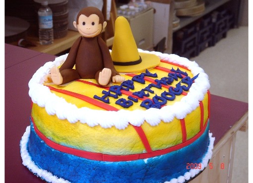 Curious George 3D cake