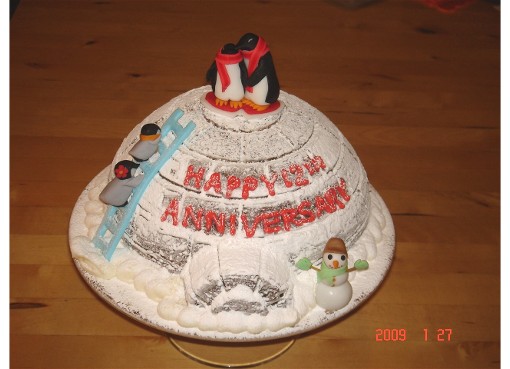 12th Anniversary  Igloo Cake
