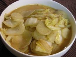 ヤーコンと白菜のピリ辛味噌に.JPG