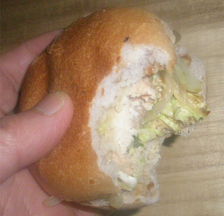 米粉パンハンバーグ・・