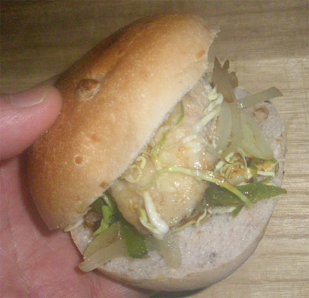 米粉パンハンバーグ・.