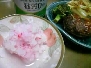 煮込みハンバーグと赤大根すり