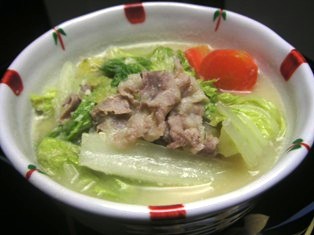 白菜と豚肉のミルク味噌煮