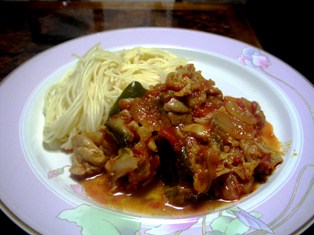 お野菜いっぱいトマト煮