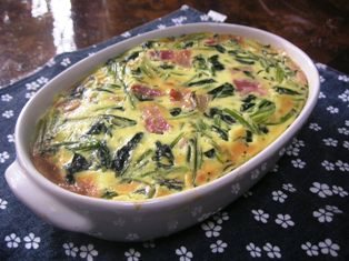 ほうれん草とベーコンのクリームチーズキッシュ