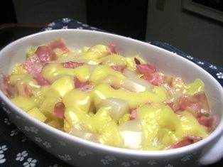 さつま芋りんごのおもちーズグラタン