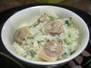 ハマグリとセリのご飯