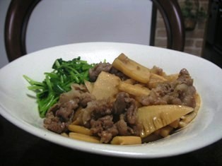 豚肉筍すき焼き煮