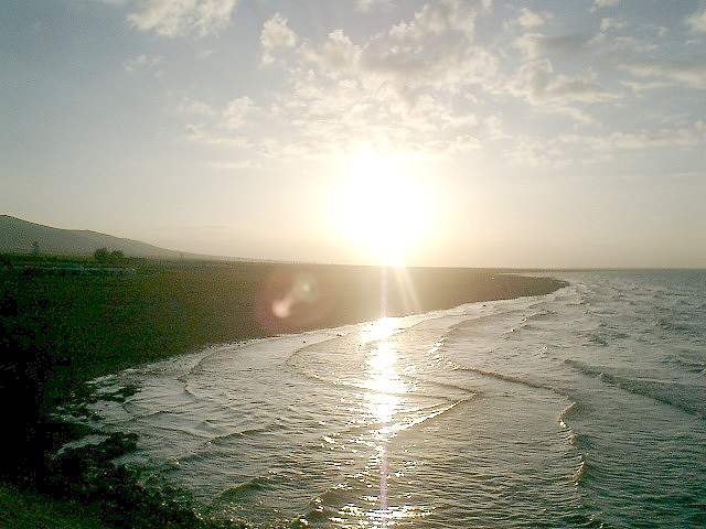 青海湖夕日