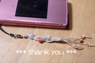 クラック水晶のストラップ♪