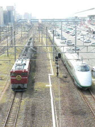 つばさ＆臨時列車の並走