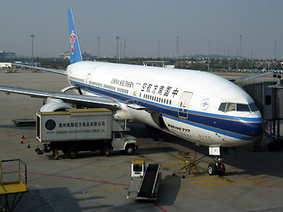 CZ385便東京行き