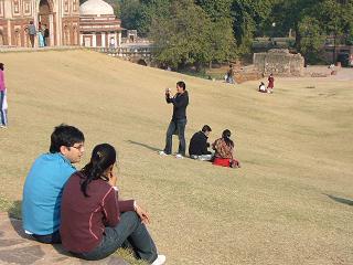 クトゥブ・ミナール（デートするインド人）