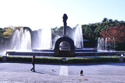 緑地公園の噴水.