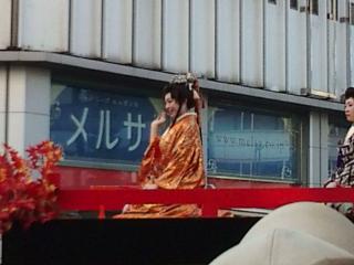 「名古屋祭りの郷土英傑行列の三姫の千姫」