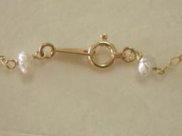 セデュＹＧアコヤケシ真珠チェーンブレス(留め金)