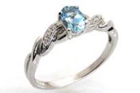 キホウ【サンタマリア・アフリカーナ・アクアマリン】ダイヤ入１８金ホワイトリング(共)