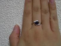 アイオライトリング右手着用