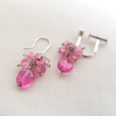 K14WGピンクトルマリンピアス(イヤリングOK)