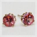 《共同購入》【送料無料】　“シグニティ”　トパーズピンク　デコラティブピアス