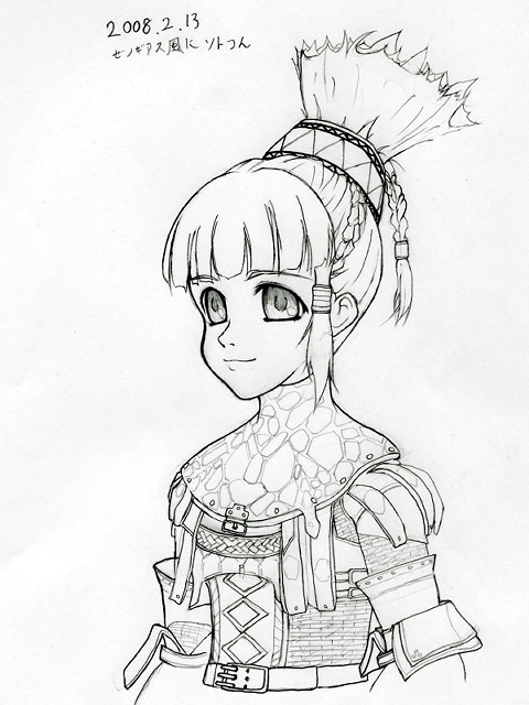 ゼノギアスっぽく描く　ソトちゃそ