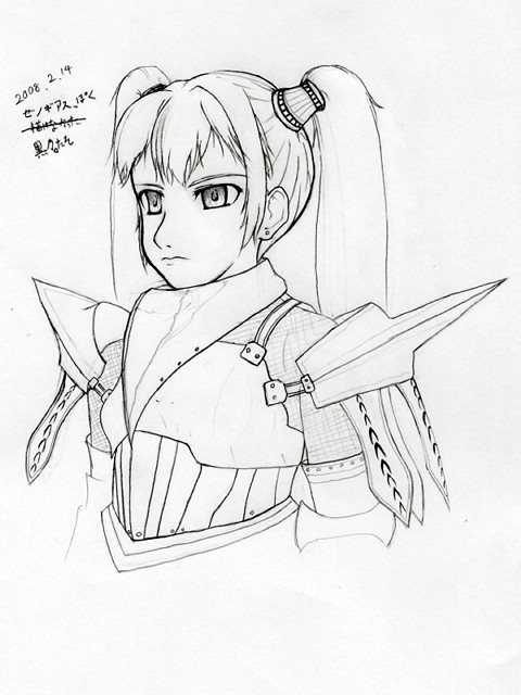 ゼノギアスっぽく描く　くろにょ