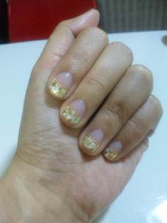 ゴールドホロネイルその2