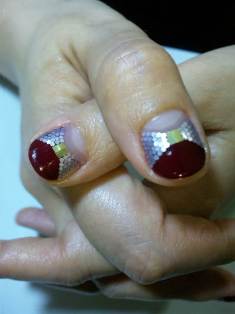 ボルドーとシルバーおとなリボンその2