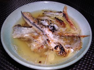残りの骨で取ったスープ