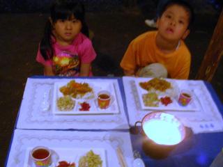 キャンプ一日目の食事