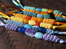 Oriental Ribbon Lei  strap type