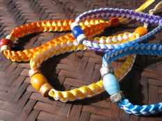 Oriental Ribbon Lei  bracelet type