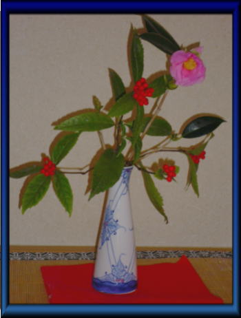 椿と南天