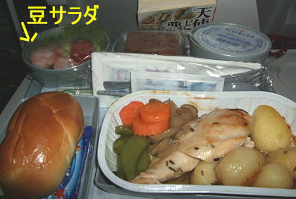 081229夜中12時過ぎ関空DOHA夕食チキン1.jpg